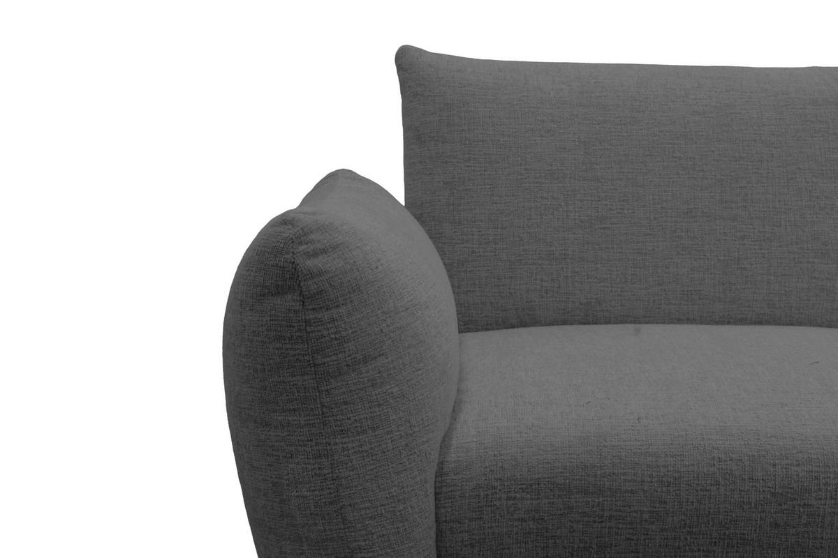 ECKSOFA 200 030 Grau Chenille  - Beige/Schwarz, MODERN, Textil/Metall (274/155cm) - Livetastic
