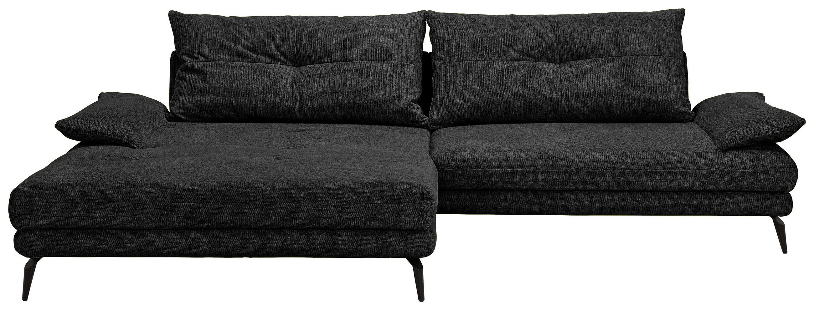HÖRNSOFFA i flatväv svart  - svart, Design, metall/textil (176/294cm) - MID.YOU