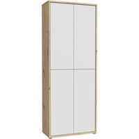SCHUHSCHRANK Hellgrau, Eiche Artisan  - Hellgrau/Eiche Artisan, MODERN, Holzwerkstoff/Kunststoff (74,5/191,9/34,9cm) - Xora