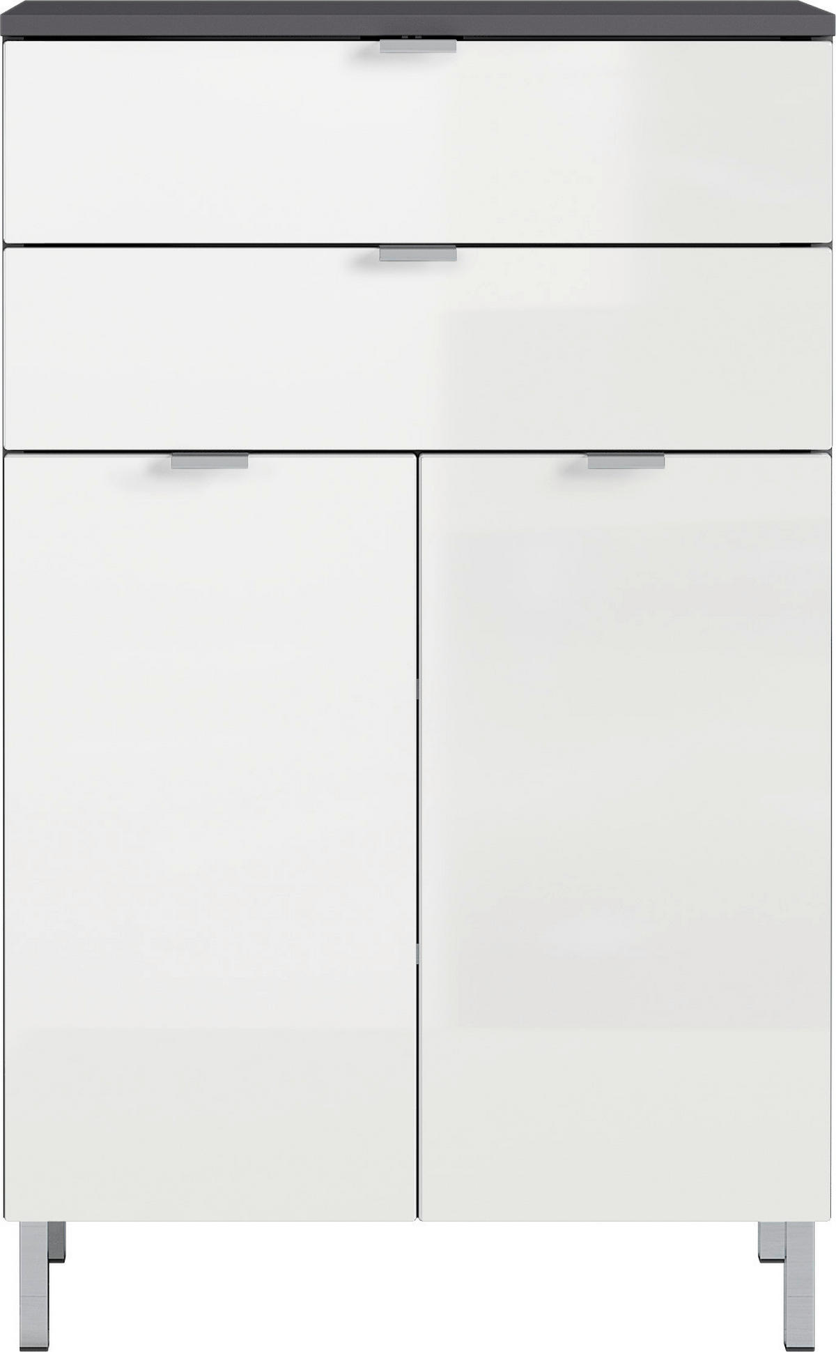 KOMMODE Germania 8531-569 GW-MAURESA  in 60/97/34 cm  - Chromfarben/Graphitfarben, KONVENTIONELL, Holzwerkstoff/Metall (60/97/34cm) - Germania