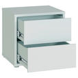 NACHTSCHRANK 50/48/42 cm  - Silberfarben/Hellgrau, Trend, Holzwerkstoff/Kunststoff (50/48/42cm) - Carryhome