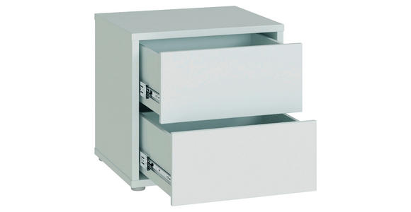 NACHTSCHRANK 50/48/42 cm  - Silberfarben/Hellgrau, Trend, Holzwerkstoff/Kunststoff (50/48/42cm) - Carryhome