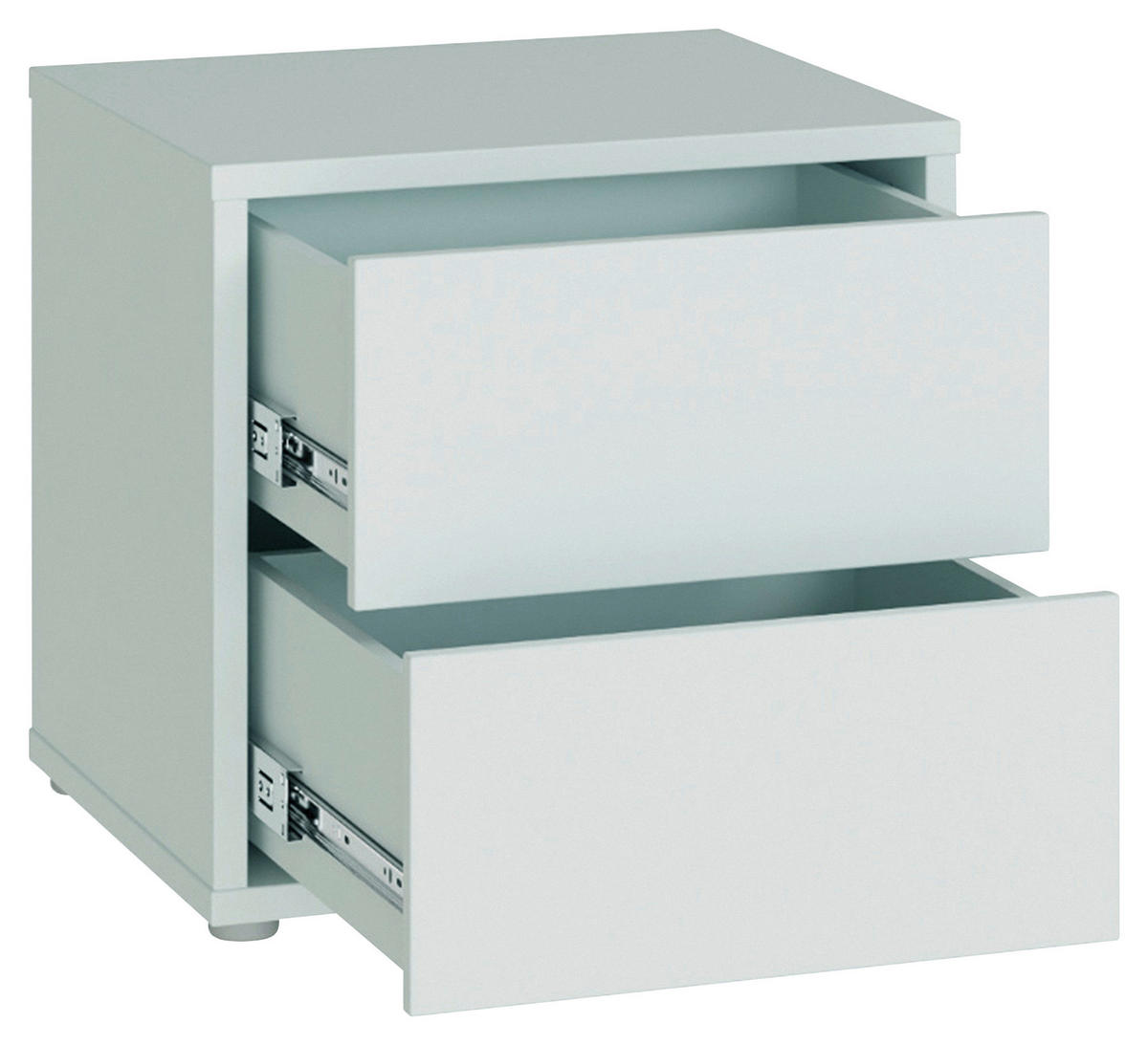 NACHTSCHRANK 50/48/42 cm  - Silberfarben/Hellgrau, Trend, Holzwerkstoff/Kunststoff (50/48/42cm) - Carryhome