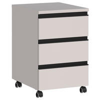 ROLLCONTAINER 40/63/50 cm  - Kaschmir/Schwarz, MODERN, Holzwerkstoff/Kunststoff (40/63/50cm) - Germania