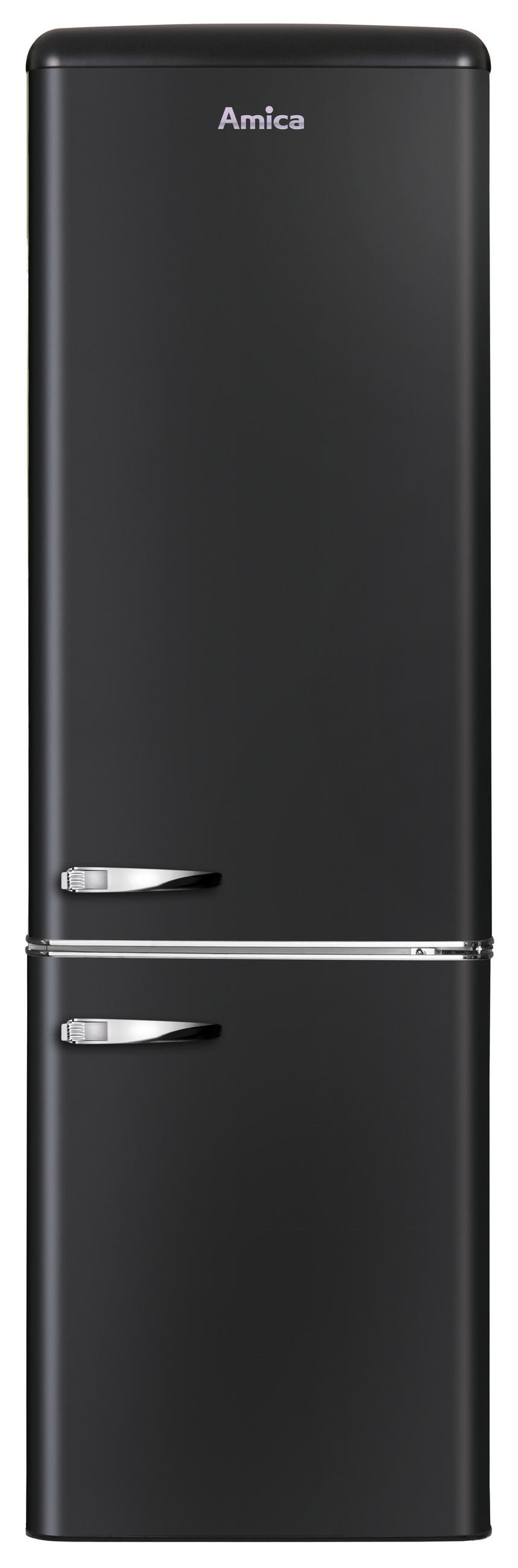 KÜHL-GEFRIER-KOMBINATION KGCR387100MS  - Schwarz, Basics, Metall (55/181/61,5cm) - Amica