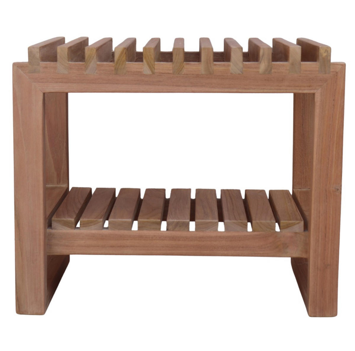 HOCKER Teakholz Naturfarben  - Naturfarben, Design, Holz (55/35/46cm) - Livetastic