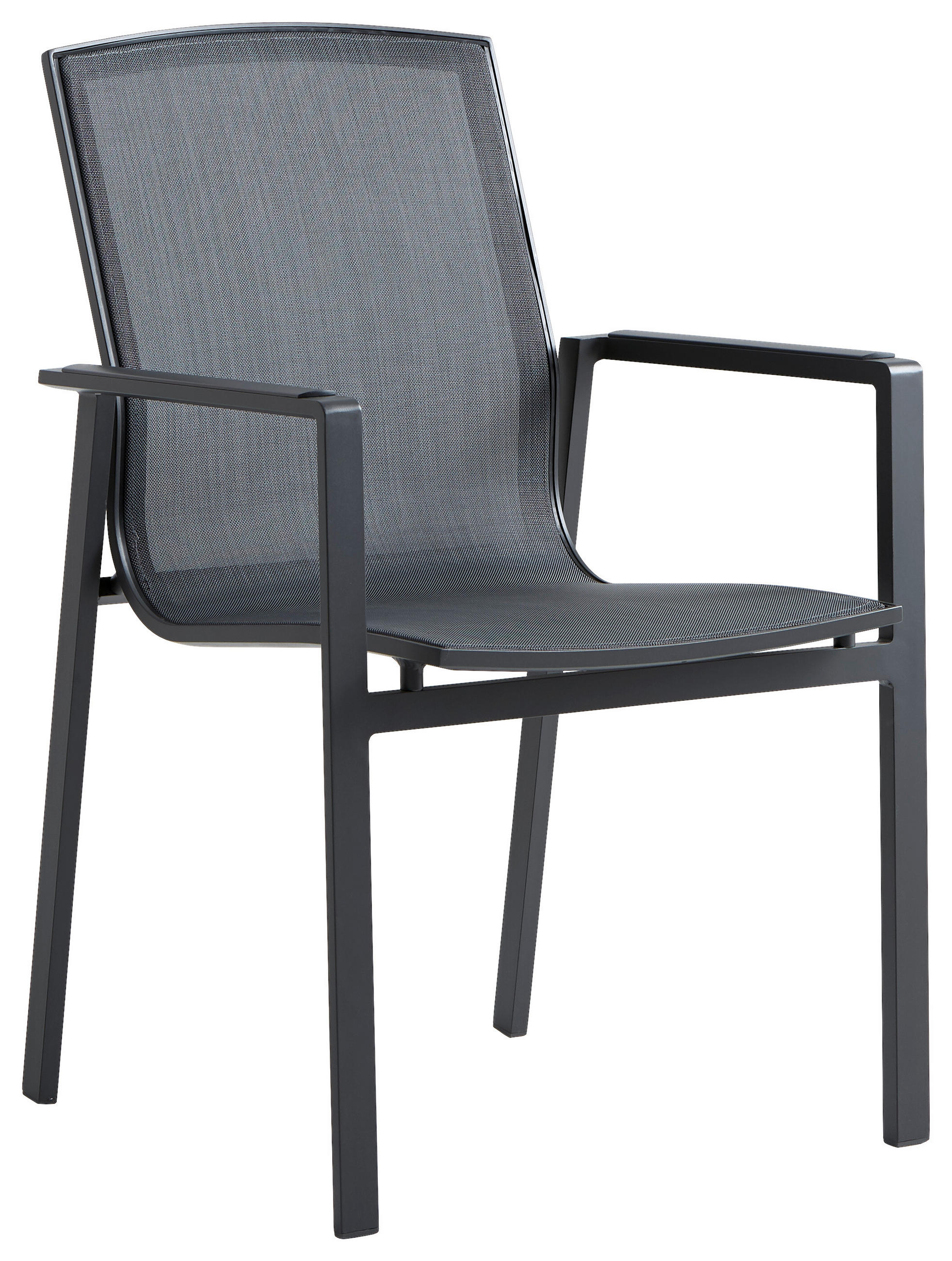 STAPELSESSEL Aluminium Anthrazit, Dunkelgrau  - Dunkelgrau/Anthrazit, Basics, Textil/Metall (63/89/58cm) - Amatio
