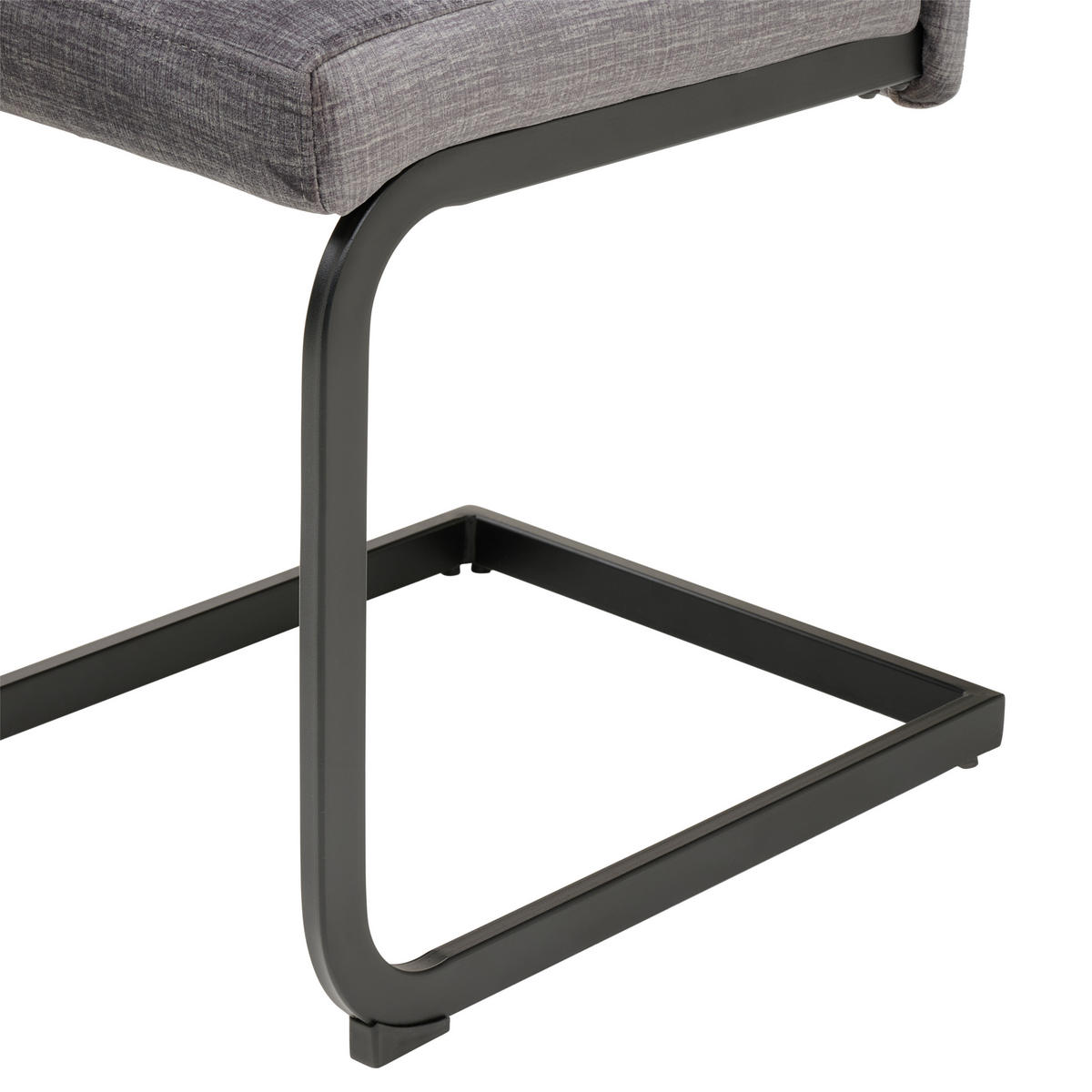 SCHWINGSTUHL , , Leinenoptik  - Dunkelgrau/Schwarz, KONVENTIONELL, Textil/Metall (41/98/55cm) - MID.YOU