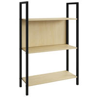 HYLLA i 56/100/24 cm svart, honungsek  - honungsek/svart, Design, metall/trämaterial (56/100/24cm) - MID.YOU