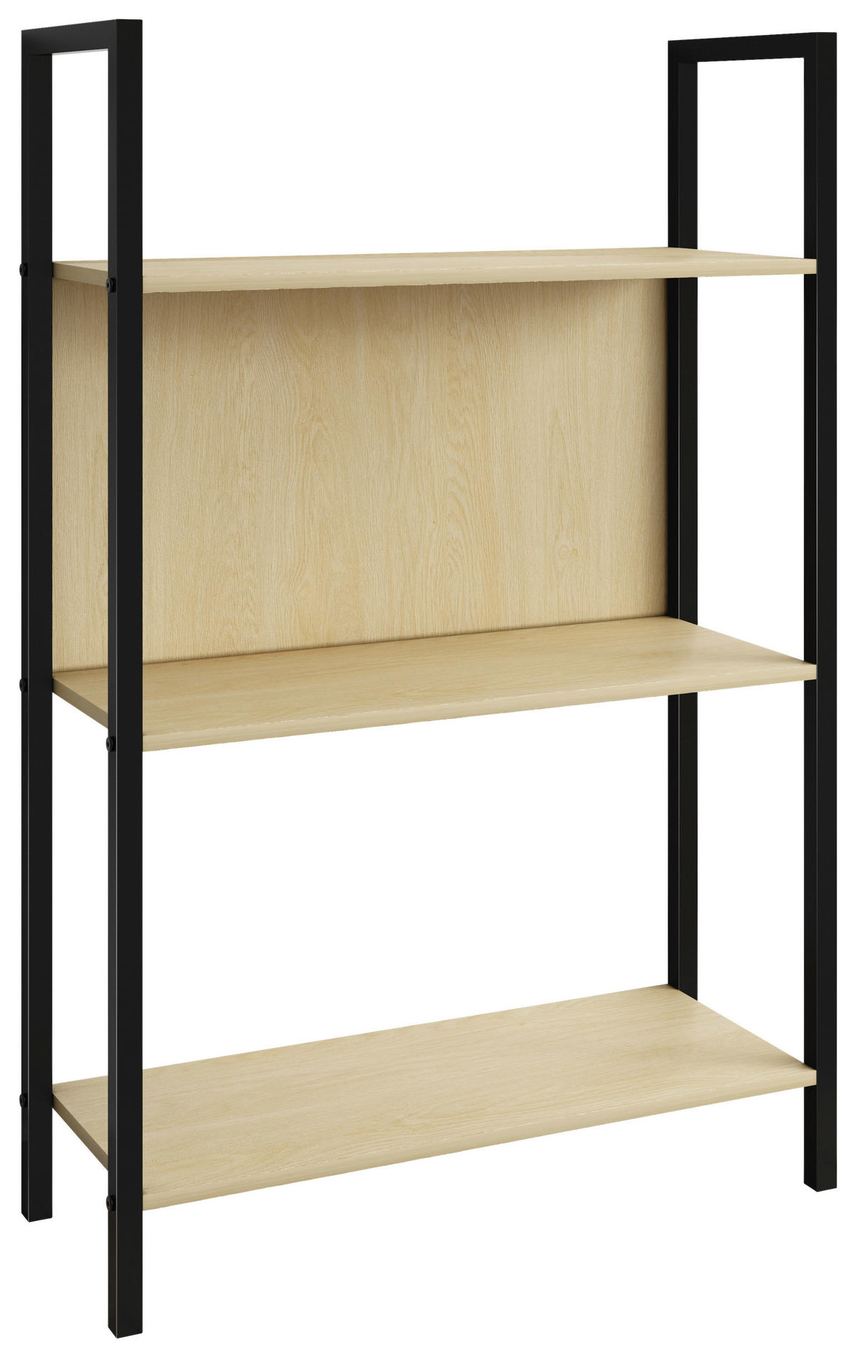 HYLLA i 56/100/24 cm svart, honungsek  - honungsek/svart, Design, metall/trämaterial (56/100/24cm) - MID.YOU