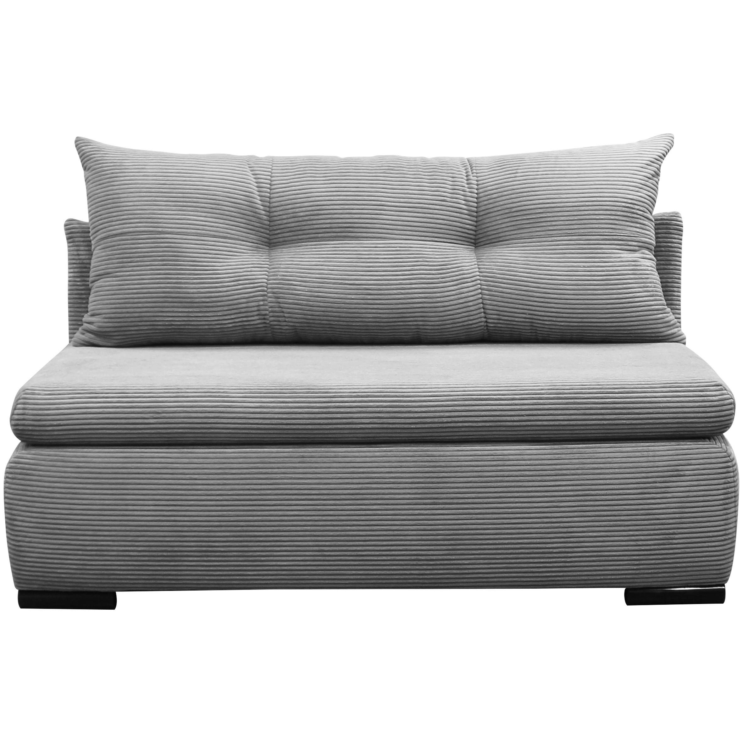 SCHLAFSOFA Cord Hellgrau  - Hellgrau/Schwarz, Design, Kunststoff/Textil (154/93/85cm) - MID.YOU