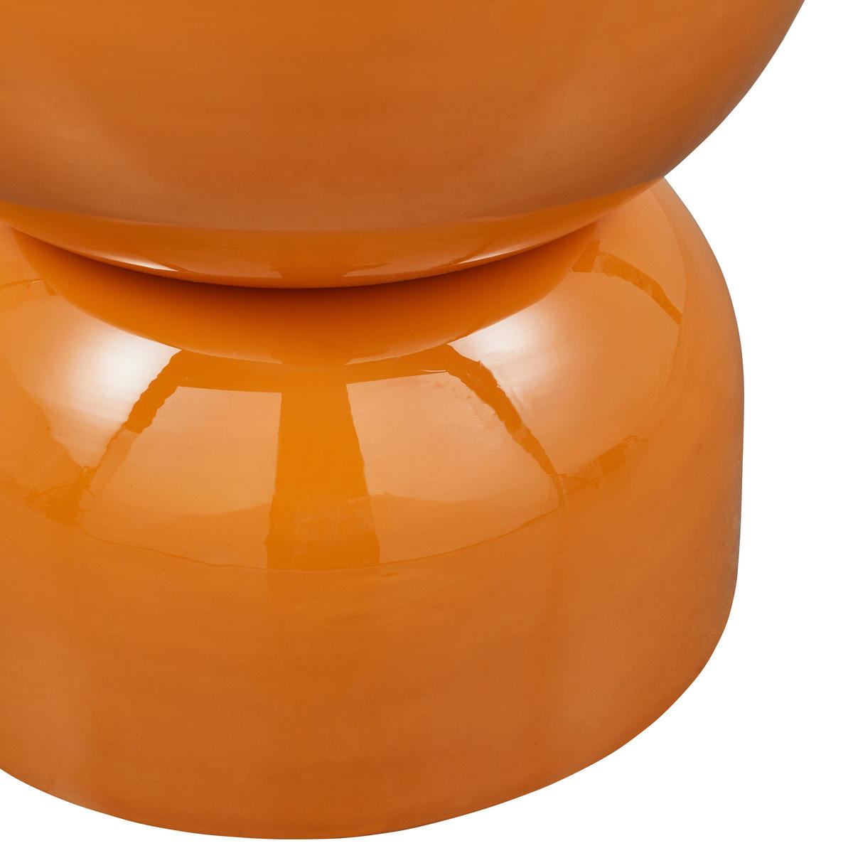 BEISTELLTISCH in Metall 32/32/47 cm  - Orange, Design, Metall (32/32/47cm) - Livetastic