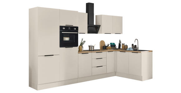 ECKKÜCHE 330/165 cm  in Kaschmir  - Kaschmir/Schwarz, Basics, Holzwerkstoff/Metall (330/165cm) - Xora