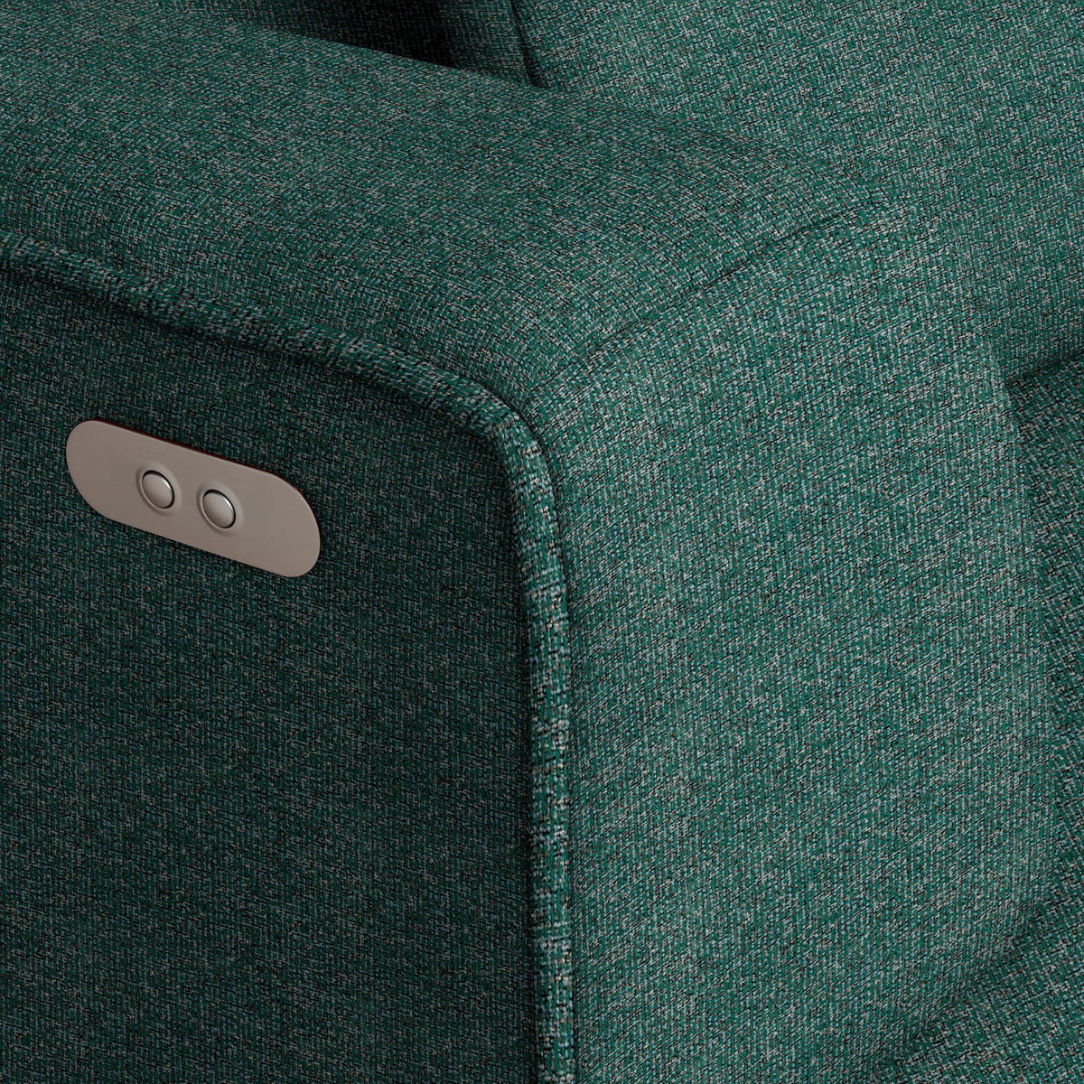 ECKSOFA Webstoff Grün  - Schwarz/Grün, Design, Kunststoff/Textil (188/288cm) - Welnova
