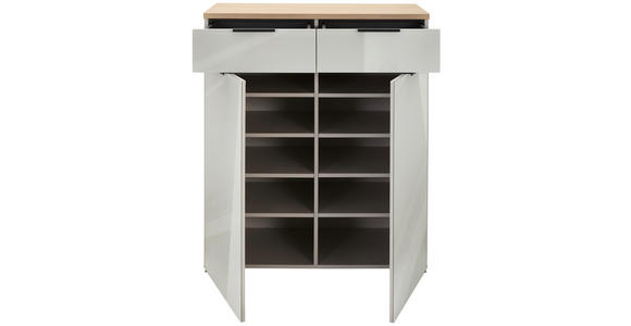 SCHUHSCHRANK 89/105/40 cm  - Kaschmir/Eichefarben, Design, Glas/Holzwerkstoff (89/105/40cm) - Voleo