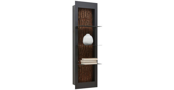 HÄNGEELEMENT Kerneiche vollmassiv Anthrazit, Eichefarben - Eichefarben/Anthrazit, Design, Holz/Metall (38,5/134,5/29cm) - Valnatura