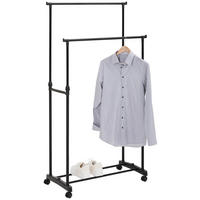 KLEIDERWAGEN in Schwarz 80/90-160/41 cm   - Schwarz, Basics, Kunststoff/Metall (80/90-160/41cm) - Boxxx