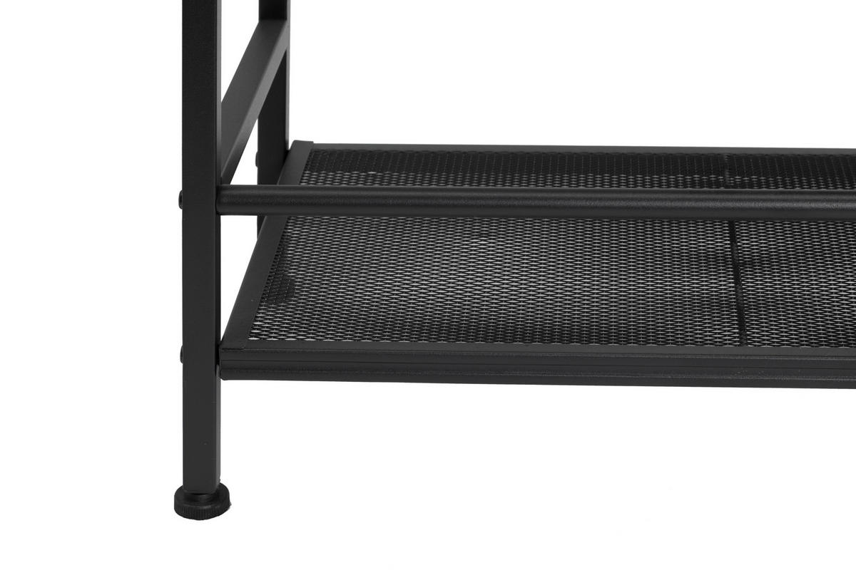 SCHUHREGAL 59/196/30 cm  - Weiss/Schwarz, Modern, Metall (59/196/30cm) - PBJ