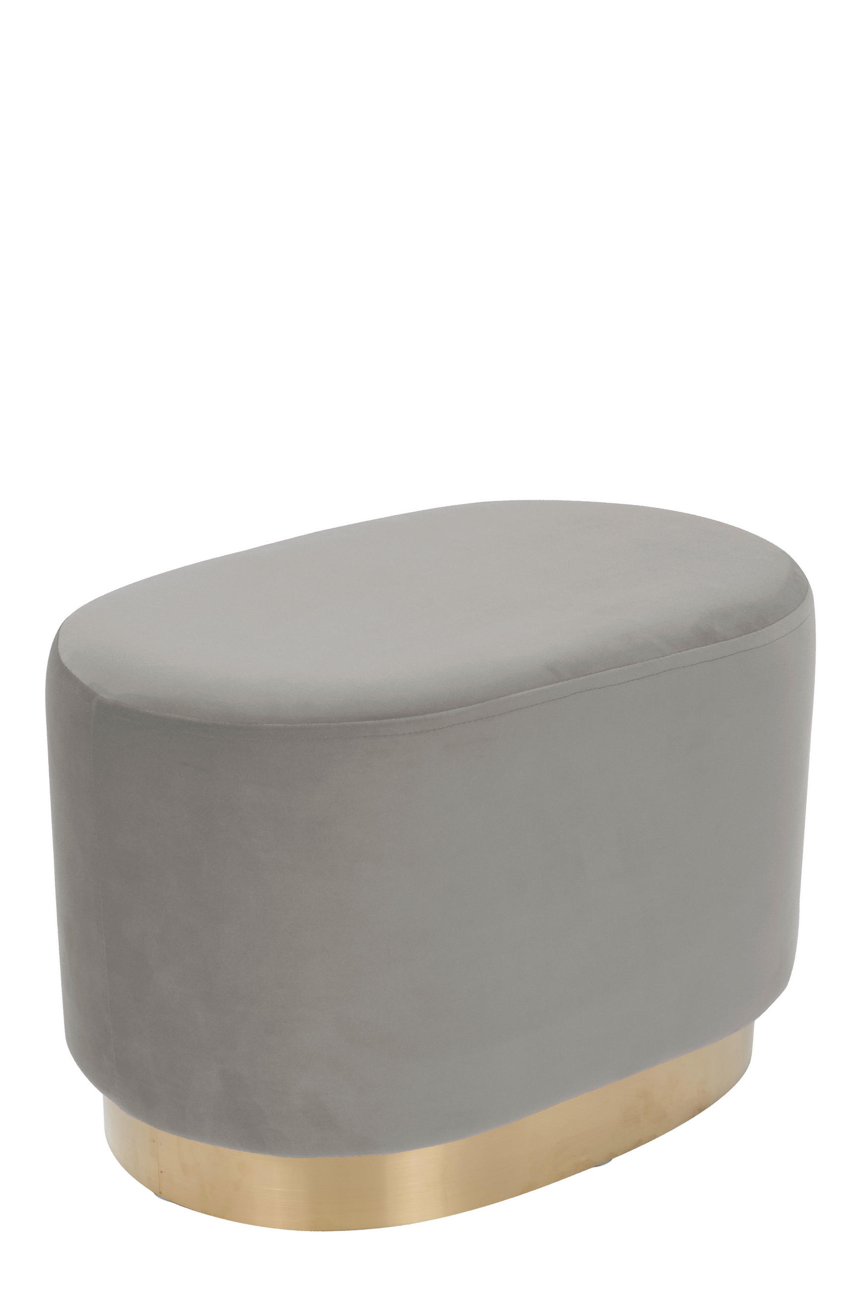 HOCKER in Holz, Textil, Holzwerkstoff Grau, Hellbraun  - Hellbraun/Goldfarben, Basics, Holz/Holzwerkstoff (35,5/43/55cm) - Kayoom