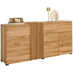 SIDEBOARD  188.8/86.5/44 cm 2 Schublade(n)  - Eichefarben/Schwarz, Natur, Holz (188.8/86.5/44cm) - Linea Natura