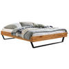 BETT 140/200 cm  in Anthrazit, Wildeiche   - Wildeiche/Anthrazit, Konventionell, Holz/Metall (140/200cm) - Hasena