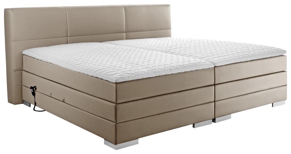 Boxspringbett 'prinz' H2 200/200 cm in Schlammfarben