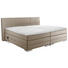 BOXSPRINGBETT 'PRINZ' H2 Lederlook 200/200 cm INKL. Matratze, gepolstertes Kopfteil, Topper, motorische Verstellbarkeit - Schlammfarben/Silberfarben, MODERN, Textil (200/200cm) - Novel BOXSPRINGBETT 'PRINZ' H2 Lederlook 200/200 cm INKL. Matratze, gepolstertes Kopfteil, Topper, motorische Verstellbarkeit - Schlammfarben/Silberfarben, MODERN, Textil (200/200cm) - Novel