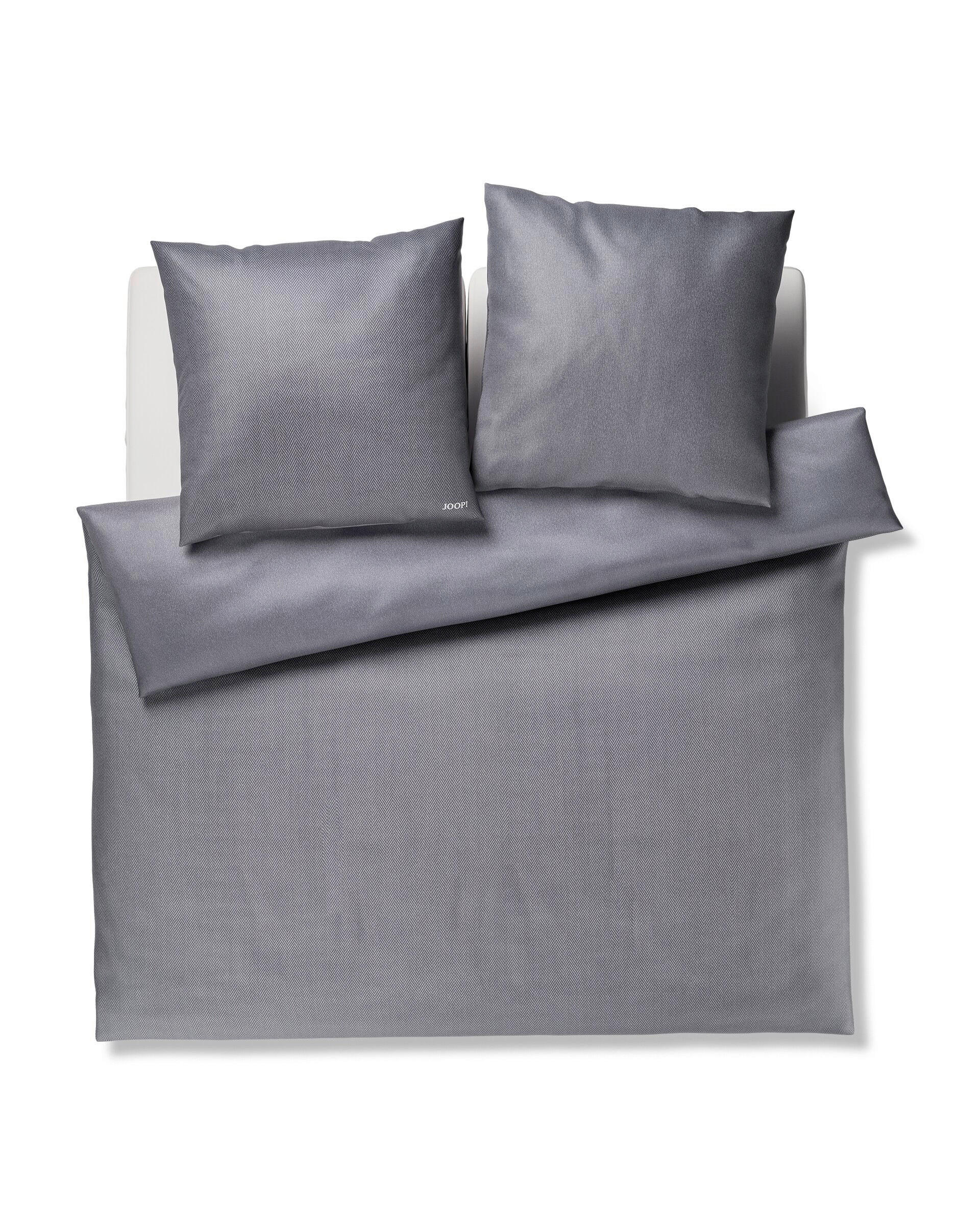 WENDEBETTWÄSCHE Makosatin 200/200 cm  - Anthrazit, Basics, Textil (200/200cm) - Joop!