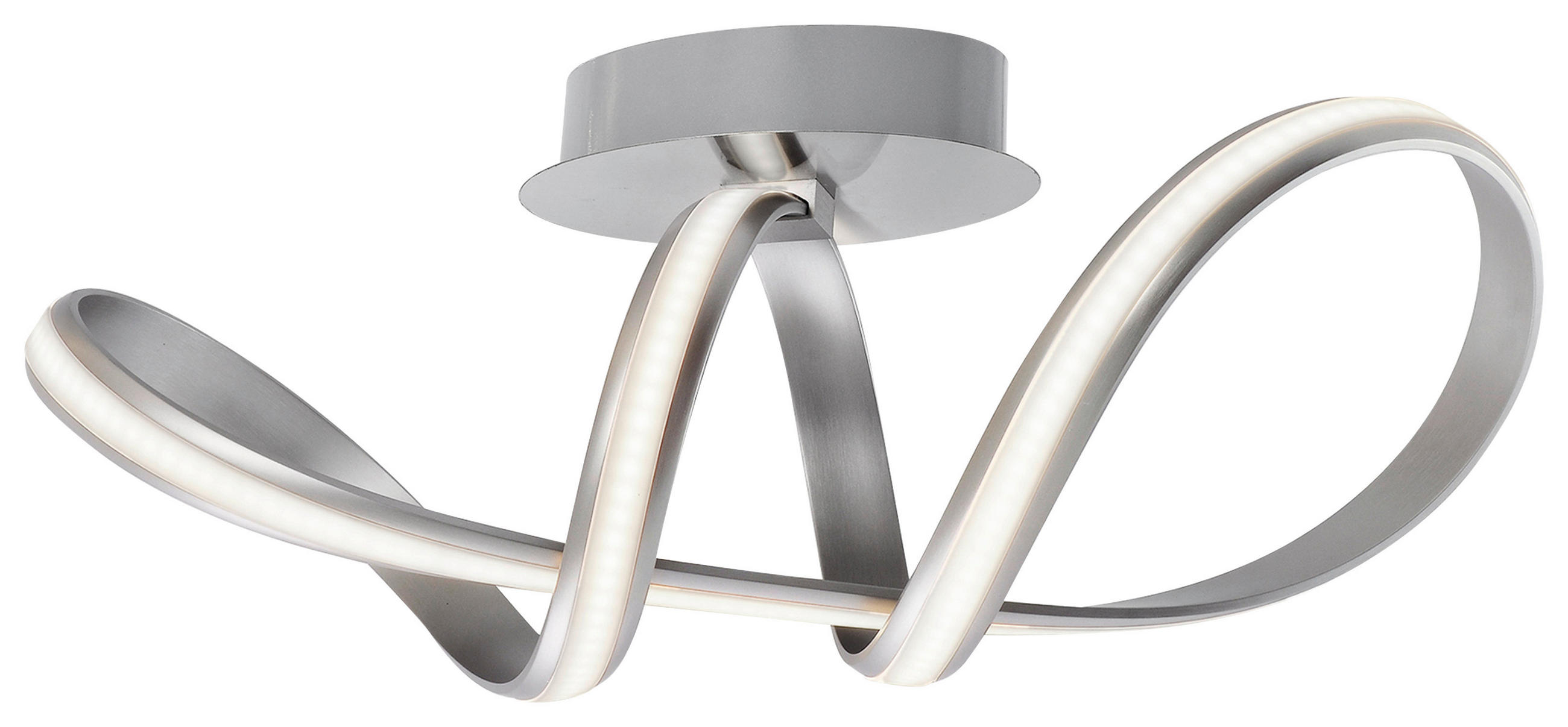 LED-DECKENLEUCHTE LOLASMART-MELINDA 64/25/25 cm   - Alufarben/Weiß, Design, Kunststoff/Metall (64/25/25cm)