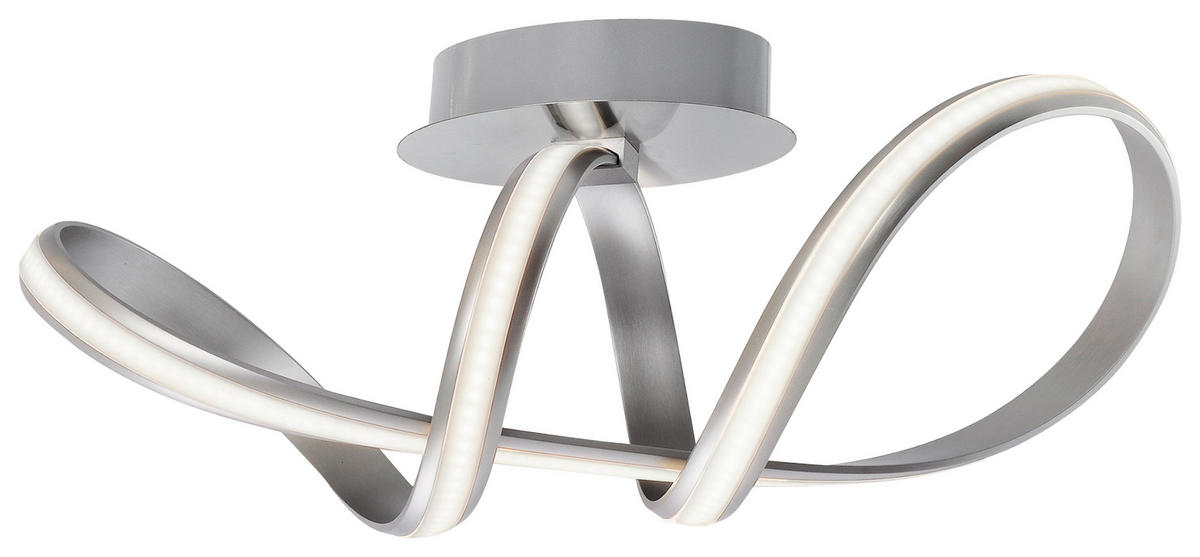 LED-DECKENLEUCHTE LOLASMART-MELINDA 64/25/25 cm   - Alufarben/Weiß, Design, Kunststoff/Metall (64/25/25cm)