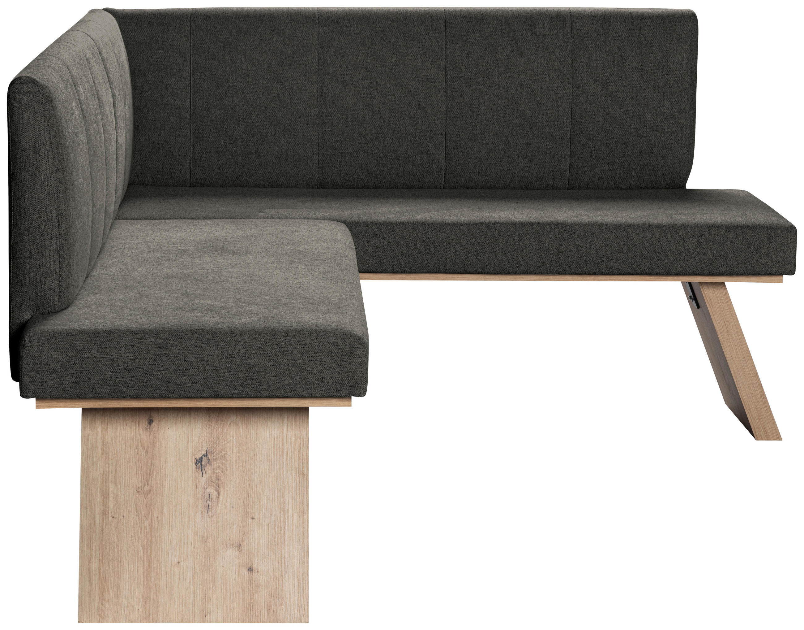 ECKBANK 150/185 cm Webstoff Anthrazit   - Eichefarben/Anthrazit, KONVENTIONELL, Textil (150/185cm)