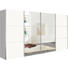 SCHWEBETÜRENSCHRANK in Weiß - Alufarben/Weiß, Design, Glas/Holzwerkstoff (400/236/68cm) - Hom`in SCHWEBETÜRENSCHRANK in Weiß - Alufarben/Weiß, Design, Glas/Holzwerkstoff (400/236/68cm) - Hom`in