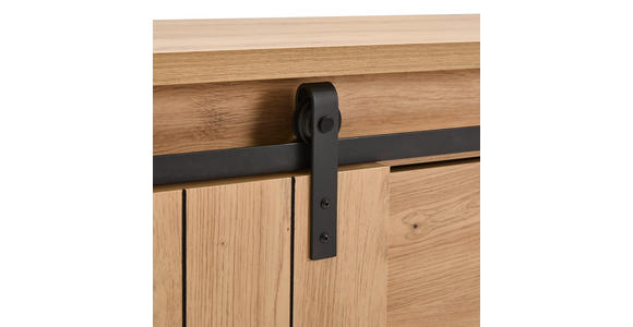 SIDEBOARD in 160/86/40 cm - Eichefarben/Schwarz, LIFESTYLE, Holzwerkstoff/Kunststoff (160/86/40cm) - Landscape