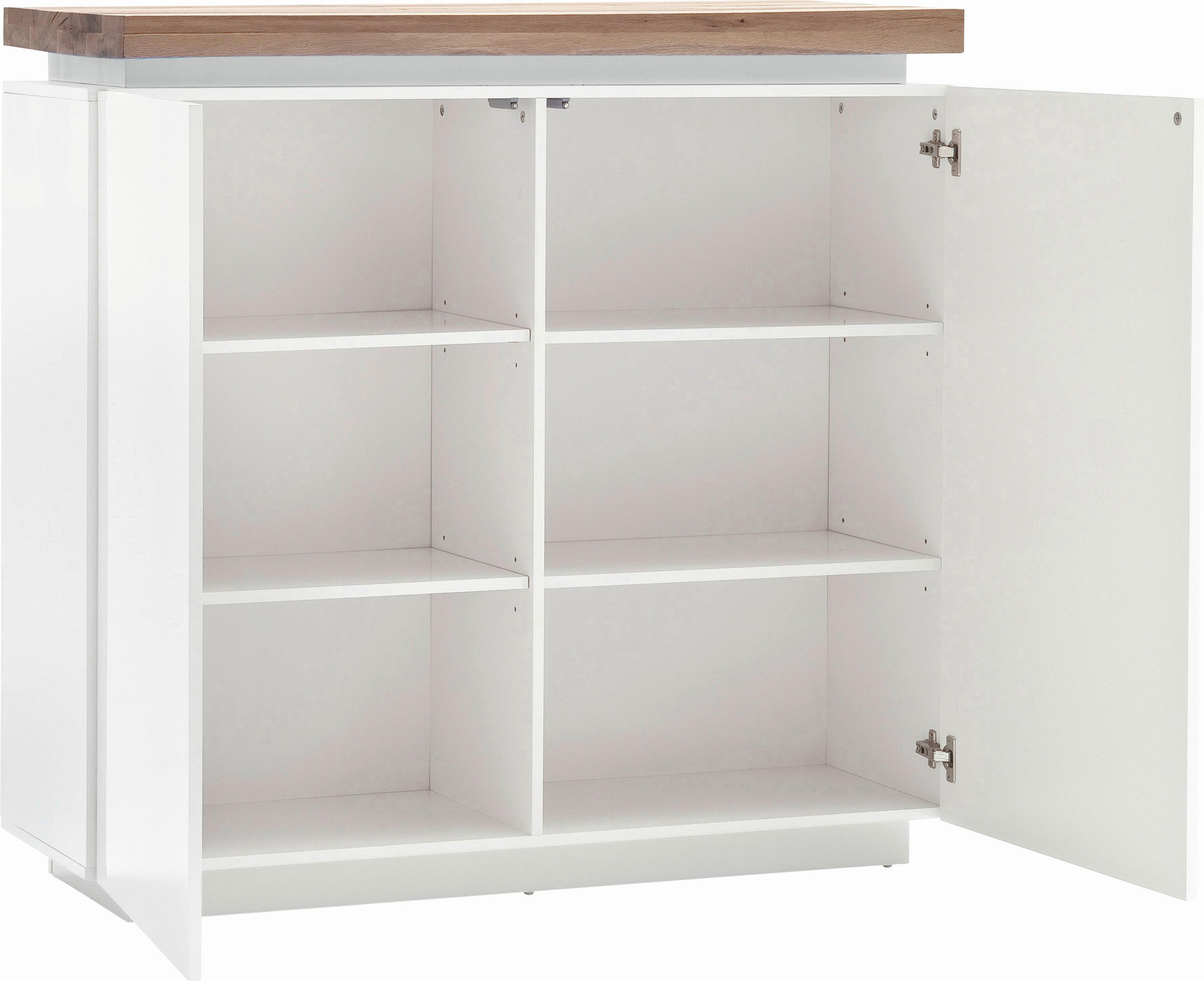 KOMMODE 120/114/40 cm  in Weiss, Eichefarben  - Weiss/Eichefarben, Design, Holz/Holzwerkstoff (120/114/40cm)