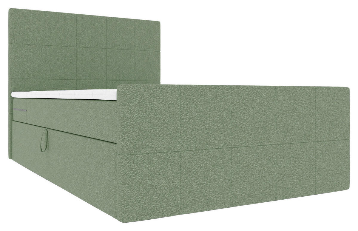 BOXBETT 100/200 cm  in Grün  - Grün, KONVENTIONELL, Kunststoff/Textil (100/200cm) - Boxxx