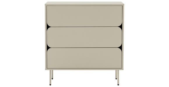 KOMMODE  in 80/85/40 cm  - Seidengrau/Hellgrau, Design, Holzwerkstoff/Metall (80/85/40cm) - Xora