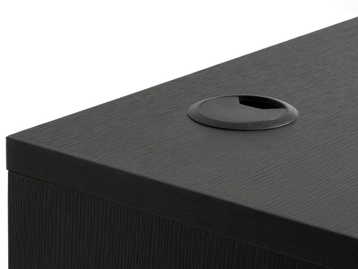 SCHREIBTISCH 120/60/76 cm  in Schwarz  - Schwarz, MODERN, Holz/Metall (120/60/76cm) - Livetastic