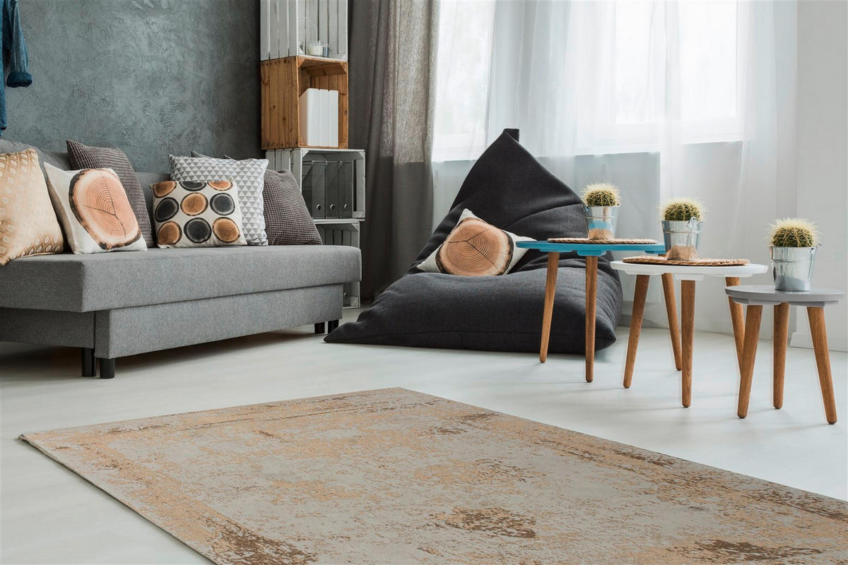 FLACHWEBETEPPICH 160/230 cm Nostalgia 285 Sand Creme  - Creme, KONVENTIONELL, Textil (160/230cm)