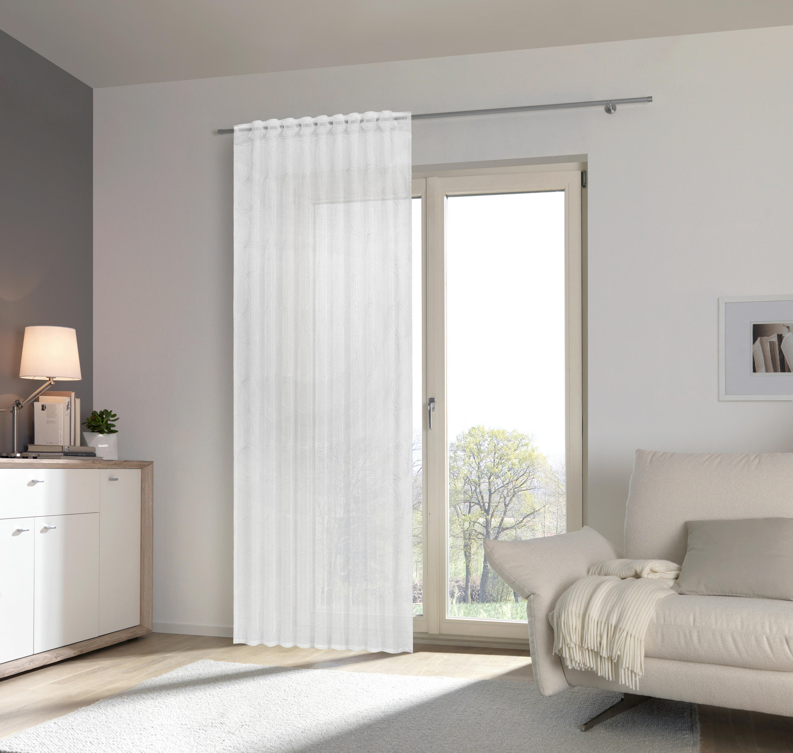 FERTIGVORHANG  halbtransparent  140/245 cm  2 Stück  - Weiß, Basics, Textil (140/245cm) - Esposa