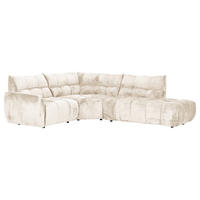 ECKSOFA Beige Flachgewebe  - Beige/Schwarz, MODERN, Kunststoff/Textil (235/275cm) - Landscape