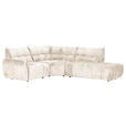 ECKSOFA Beige Flachgewebe  - Beige/Schwarz, MODERN, Kunststoff/Textil (235/275cm) - Landscape