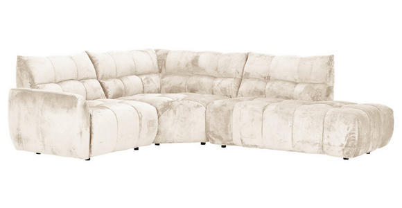 ECKSOFA Beige Flachgewebe  - Beige/Schwarz, MODERN, Kunststoff/Textil (235/275cm) - Landscape