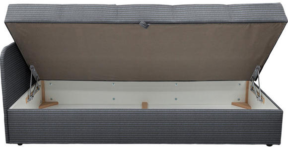 LIEGE  in Cord Grau  - Schwarz/Grau, Basics, Kunststoff/Textil (95/90/205cm) - Xora