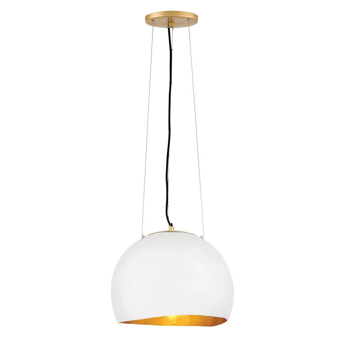 HÄNGLAMPA Elstead Nula 35.6/36.7-297.2 cm  - vit/guldfärgad, Lifestyle, metall (35.6/36.7-297.2cm) - Elstead Lighting