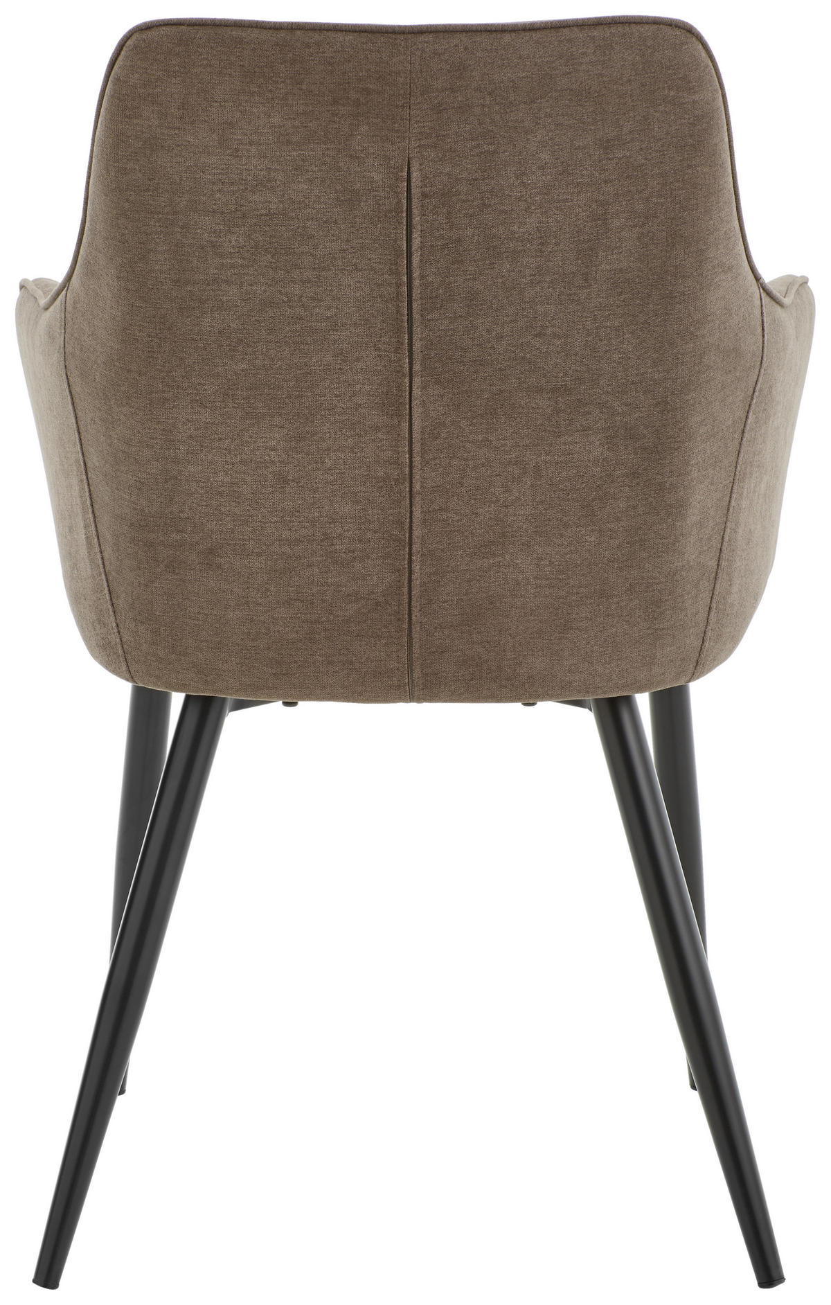 ARMLEHNSTUHL  in Eisen Mikrofaser  - Schwarz/Braun, KONVENTIONELL, Textil/Metall (59/88,5/60,5cm) - Livetastic