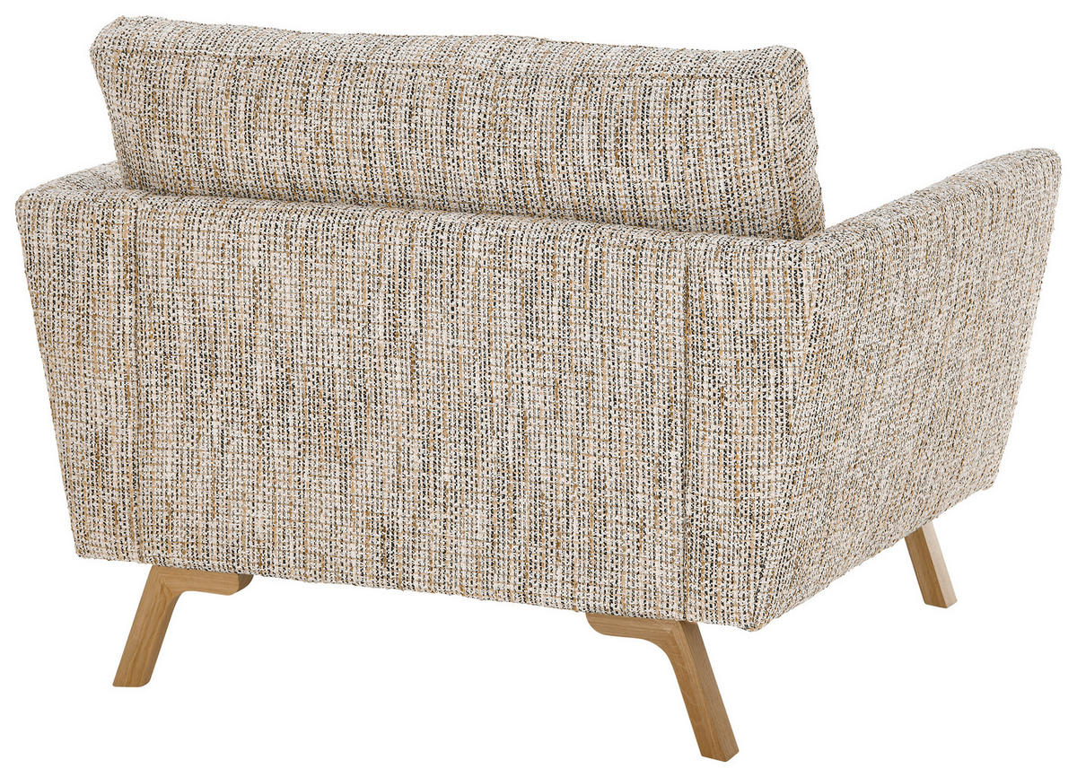 SESSEL in Webstoff Creme  - Eichefarben/Creme, KONVENTIONELL, Holz/Textil (115/86/93cm) - SetOne by Musterring