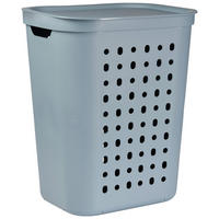 WÄSCHESAMMLER - Pastellblau, KONVENTIONELL, Kunststoff (35,5/53,3/43,2cm) - Rotho