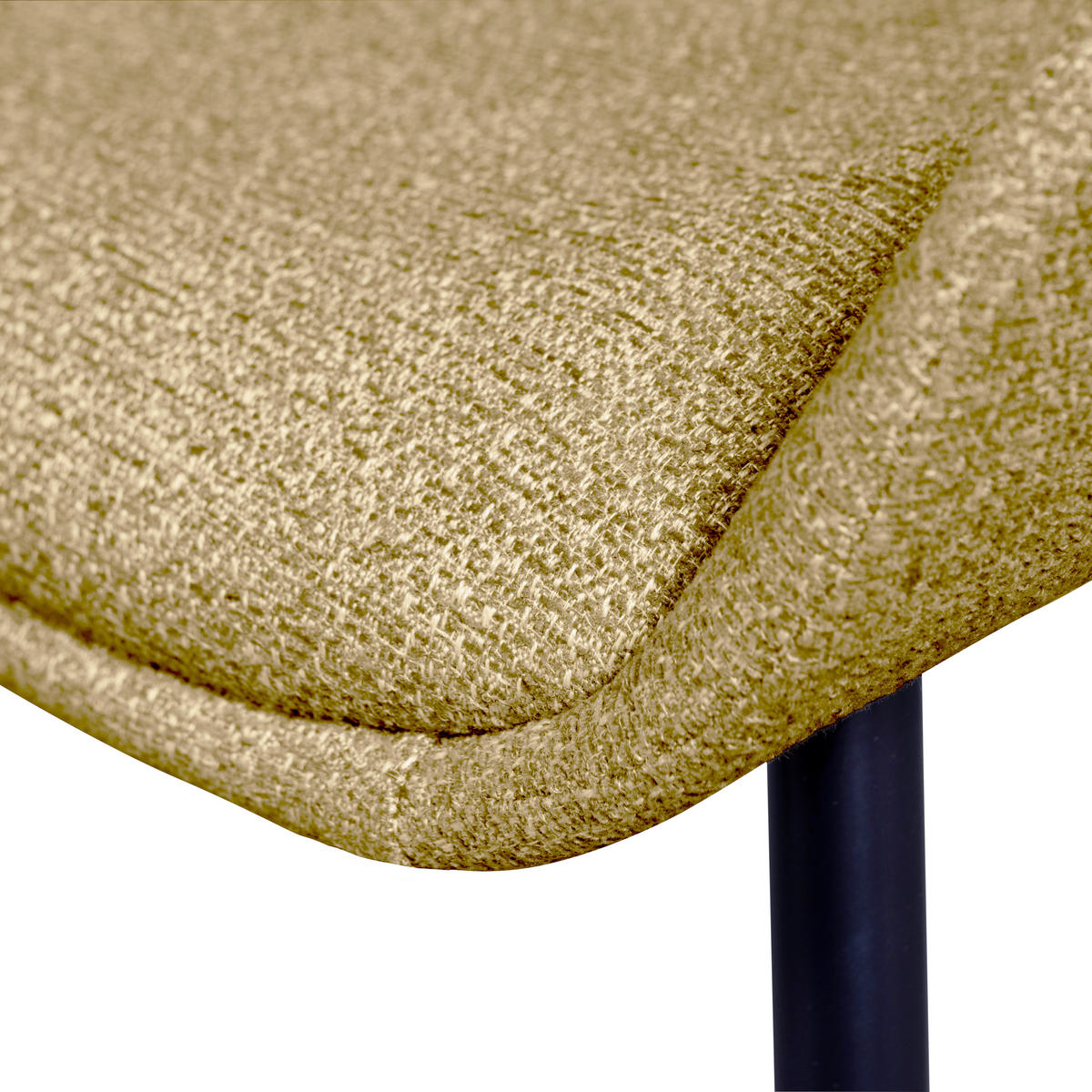 ARMLEHNSTUHL-SET 2 Stück  in Eisen Webstoff  - Senfgelb/Schwarz, MODERN, Textil/Metall (58/83/55cm) - Livetastic