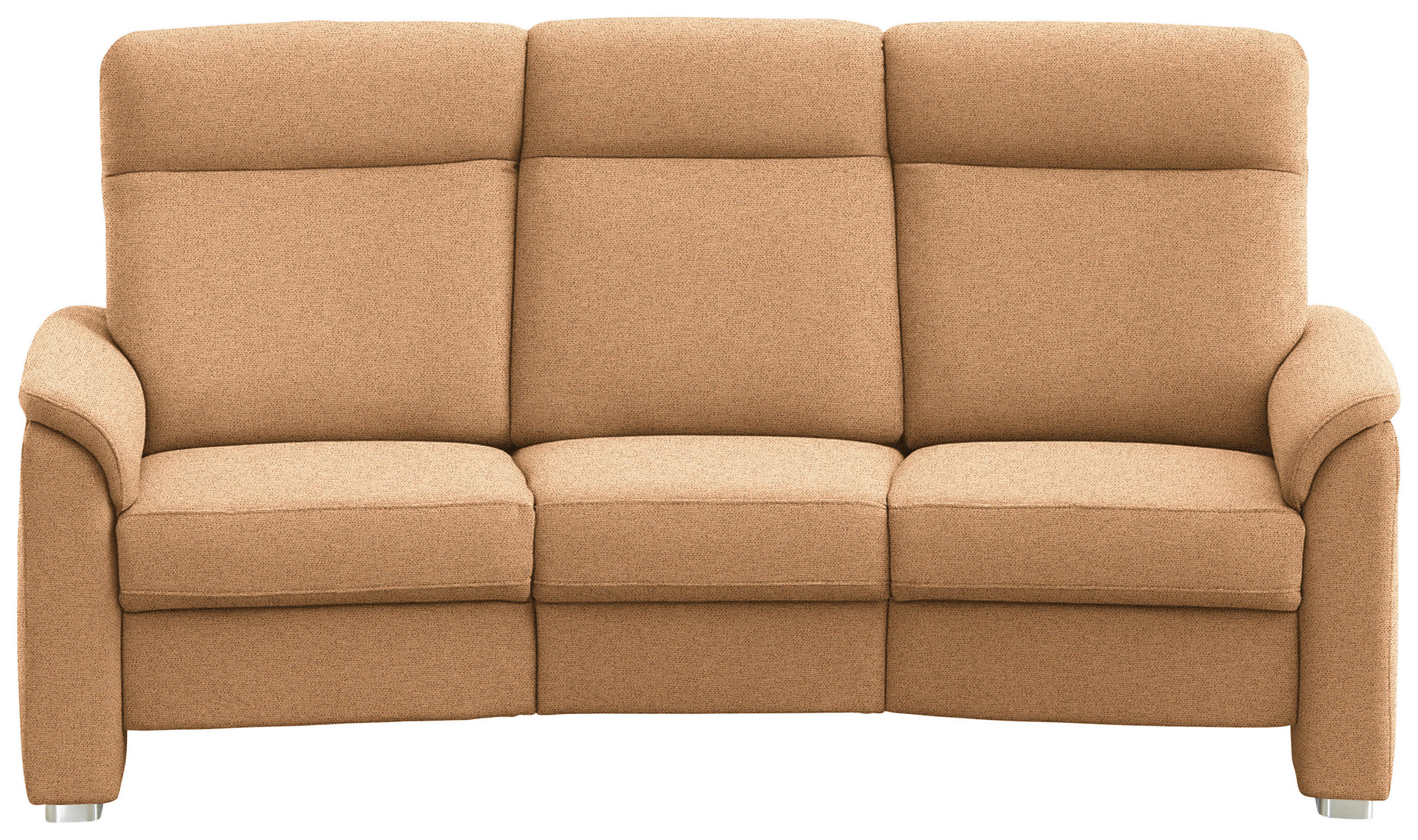TRAPEZSOFA Flachgewebe Gelb  - Gelb/Alufarben, Konventionell, Textil/Metall (218/107/103cm) - Beldomo Comfort