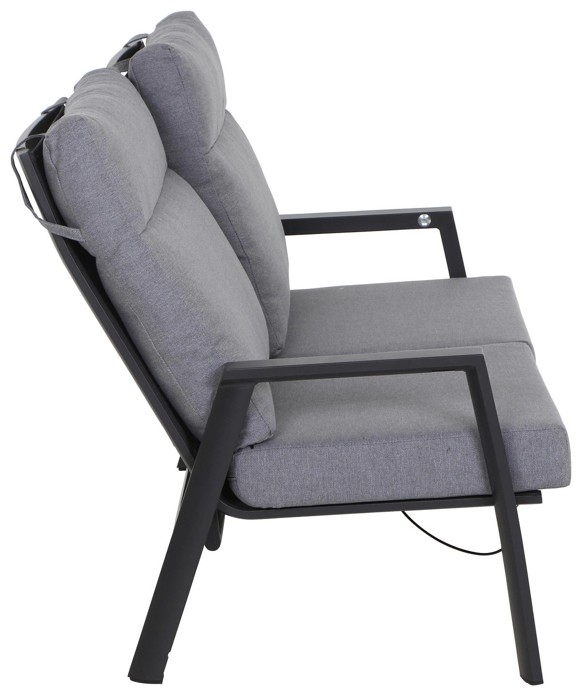 LOUNGESOFA  - Dunkelgrau/Anthrazit, Basics, Kunststoff/Textil (152,5/99/82,5cm) - Siena Garden